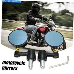 Mirror 7/8 ���[�^�[�T�C�N���n���h���o�[�G���h�o�b�N�r���[�T�C�h�~���[�z���_���}�n�J�t�F���[�T�[ 7/8 Motorcycle Handle Bar End Rearview Side Mirrors For Honda Yamaha Cafe Racer�y���s�A���i�z
