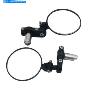 Mirror I[goC[XXN[^[pubNEh7/8 "22mmwʐ}~[TCh Black Round 7/8" 22mm Rear View Mirror Side For Motorcycle Racing Scooters