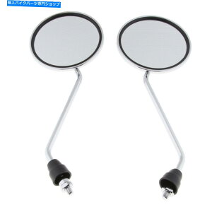 Mirror I[goCN[U[`bp[ATVXN[^[8mmpEhobNr[TCh~[ Round Rearview Side Mirrors for Motorcycle Cruiser Chopper ATV Scooter 8mm