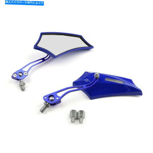 Mirror gTCN`bp[N[U[Xg[goCNAr[~[8mm 10mmu[AJ Motocycle Chopper Cruiser Street Dirt Bike Rear View Mirrors 8mm 10mm Blue US