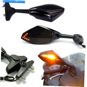 Mirror XYLGSXR1000 GS500F̂߂̃I[goC̓LED^[M̃obN~[ Motorcycle Integrated LED Turn Signal Rearview Mirror for Suzuki GSXR1000 GS500F