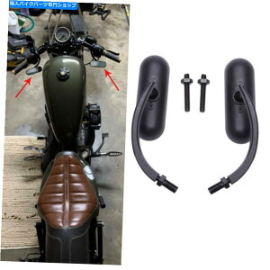 Mirror n[[_Ci\tgX|[cX^[c[O#D̃I[goCubN~jI[o~[ Motorcycle Black Mini Oval Mirrors For Harley Dyna Softail Sportster Touring #D