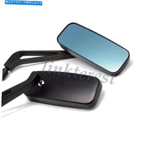 Mirror z_XYLu[̂߂̍`̃I[goC/]Ԃ̃obN~[ BLACK RECTANGLE MOTORCYCLE/BIKES REARVIEW MIRRORS FOR HONDA KAWASAKI SUZUKI BLUE