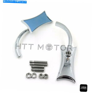 Mirror Harley Cvo Dyna Heritage Supper Sportster�̐V�����N�����̂��߂̃_�C�������h���A�~���[ Diamond Rear Mirrors For Harley CVO Dyna Heritage Softail Sportster new Chrome�y���s�A���i�z