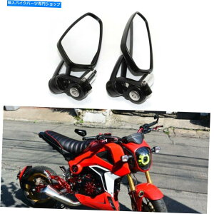 Mirror z_GROM 125 MSX125 MSX125JX^I[goC7/8 "nho[Gh~[ubN For Honda Grom 125 MSX125 Custom Motorcycle 7/8" Handle Bar End Mirrors Black