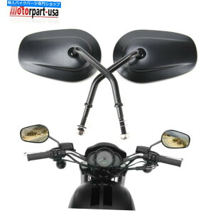 Mirror n[[c[O[hLOGNgXg[gOCĥ߂̌㕔_̑ȉ~`̋ Rear View Side Oval Mirrors For Harley Touring Road King Electra Street Glide