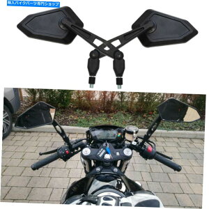 Mirror z_O؃}nV Black Motorcycle Rearview Side Mirrors for Honda Grom Kawasaki Suzuki Yamaha NEW