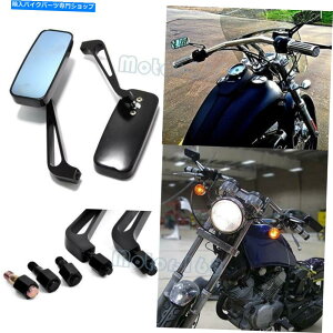Mirror n[[z_}nؐ̂߂̍`̃I[goC̋ Black Rectangle Motorcycle Mirrors for Harley Honda Yamaha Suzuki Kawasaki