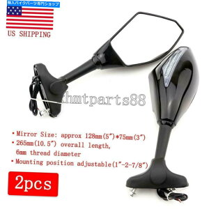 Mirror HONDA CBR900RR CBR929RR CBR954RR 600RR954RR CBR954RR̂߂LED^[M̃obNTCh~[ LED Turn Signal Rearview Side Mirror For Honda CBR900RR CBR929RR CBR954RR 600RR