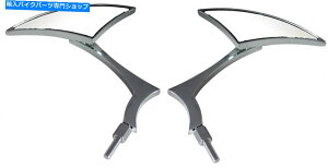 Mirror Honda Suzuki Victory Yamaĥ߂̃NCNCXsAX^CAr[~[ Chrome CNC Spear Style Rear View Mirrors for Honda Suzuki Kawasaki Victory Yamah