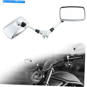 Mirror I[goCXN[^[[v̉ꎩ]Ԃ̂߂̔wʐ}̃~[10mm̃nho[̒` Rear View Mirror 10mm Handlebar Rectangle for Motorcycle Scooter Moped Dirt Bike