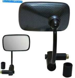 Mirror 部品無制限のバーエンド長方形ミラーカーボンルック Parts Unlimited Bar End Rectangular Mirror Carbon Look