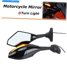 Mirror オートバイLEDターンシグナルバックミラーヤマハYZF川崎ホンダスズキ Motorcycle LED Turn Signal Rearview Mirrors For Yamaha YZF Kawasaki Honda Suzuki