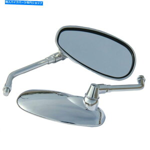 Mirror }nXN[^[Y}VINO X-MAX̂߂1ʃNI[o~[ 1Pair Chrome Oval Mirrors for Yamaha Scooter Zuma Vino X-max