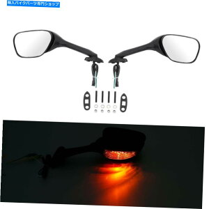 Mirror Suzuki GSXR GSX-R 600 750 06-15̂߂̉]M̔wʃTChr[~[tBbg Turn Signal Rear Side View Mirror Fit For Suzuki GSXR GSX-R 600 750 06-15
