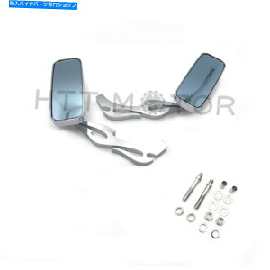 Mirror wʋ~[8mm̂߂̃n[[\tg̃I[goC̃oCNNA`OA Blue Rearview Mirror 8mm For Harley Softail Motorcycle Bikes Chrome Anti Glare
