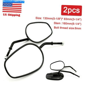 Mirror n[[N[U[{o[`bp[_Ci\tgpI[goCubNAr[~[ Motorcycle Black Rearview Mirrors for Harley Cruiser Bobber Chopper Dyna Softail