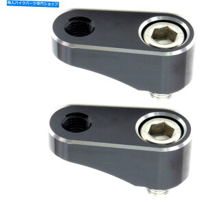 Mirror 2Fastmoto 2オートバイミラーエクステンダアダプタ10mm標準ネジ銀 2FastMoto 2 Motorcycle Mirror Extenders Adapter 10mm Standard Threading Silver