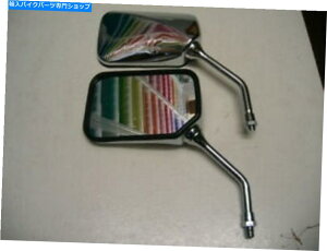 Mirror 10mm}nXbhN[`I[goC~[VẼXbh 10mm Yamaha Thread Chrome Rectangle Motorcycle Mirrors new left right thread