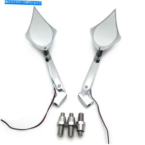 Mirror XpCN_ChLED^[VOíANn[[c[O_Cĩ~[𓝍 Spike Diamond LED Turn Signal Integrate Mirrors For all Year Harley Touring Dyna