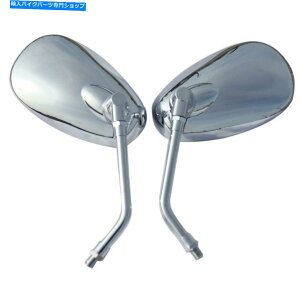 Mirror [S DS FX SR X DSR FXS XU1ʃNI[o~[ 1Pair Chrome Oval Mirrors for Zero S DS FX SR X DSR FXS XU