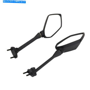 Mirror ER6NE400E600I[goĈ߂̍̃obNr[TCh~[ Black Rearview Side Mirrors For ER6N Ninja 400 Ninja 600 Motorcycle