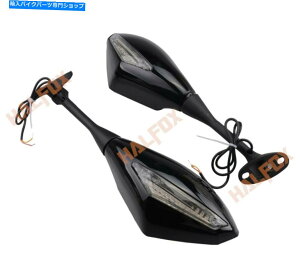 Mirror F̍ELEDAr[~[tBbgz_CBR250R CBR600RR CBR1000RR Black Left & Right LED Rear View Mirrors Fit Honda CBR250R CBR600RR CBR1000RR