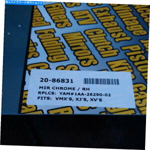 Mirror }nE~[V-MAX / XJ700 / XV700,750,1100 EMGO 20-86831 Yamaha Right side Mirror V-Max/XJ700/XV700,750,1100 Emgo 20-86831 New