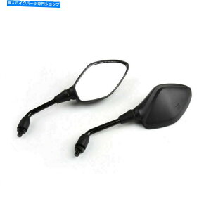 Mirror Ar[~[E10 mmvɓKRCBLAC Rear View Mirrors Left & Right 10 mm Clockwise Fits Yamaha Kawasaki Suzuki Blac