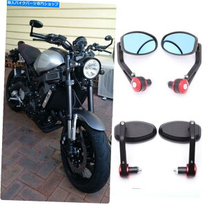 Mirror I[goCCNCubN7/8 "}nXSR900z_Oč̃nho[Gh~[ Motorcycle CNC Black 7/8" Handle Bar End Mirrors For Yamaha XSR900 Honda Grom US