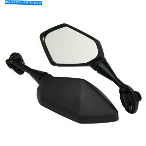 Mirror z_On[[}n̂߂2×ubNI[goC̃obNTCh~[ 2 x Black Motorcycle Rearview Side Mirrors for Honda Grom Kawasaki Harley Yamaha