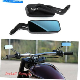 Mirror ハーリースポーツスター883 1200 XL1200C用オートバイブラックミラー長方形 Motorcycle Black Mirrors Rectangle For Harley Sportster 883 1200 XL1200C XL1200N