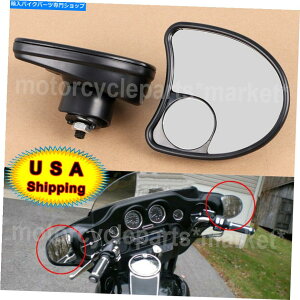 Mirror n[[EtbNX̂߂̍LpXvbgrWCi[tFAO}EgTC[~[ Wide Angle Split Vision Inner Fairing Mount Rearview Mirrors For Harley FLHX