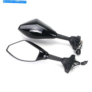 Mirror ؏x̃^[MobN~[1999-2012 BLK Rearview Mirrors With LED Turn Signal For Suzuki Hayabusa GSX1300R 1999-2012 BLK