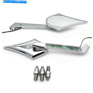 Mirror ���ׂẴ��}�n�N���[�U�[���C�����X�^�[LED�^�[���V�O�i�������X�p�C�N�_�C�������h�~���[ For all Yamaha Cruiser Royal Star LED Turn Signal Integrate Spike Diamond Mirror�y���s�A���i�z