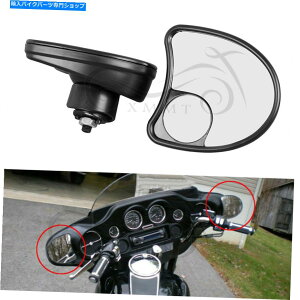 Mirror ubNtFAOTCu}Eg~[n[[[OOChLOpKXY Black Fairing Rearview Mount Mirrors Glass Lenses For Harley Roag Glide King