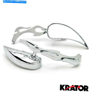 Mirror �n�[���[�_�r�b�h�\���X�|�[�c�c�A�[�O���C�hFXRT�̂��߂̈����􂫃h���b�v�N���[���I�[�g�o�C�̃~���[ Tear Drop Chrome Motorcycle Mirrors For Harley Davidson Sport Tour Glide FXRT�y���s�A���i�z