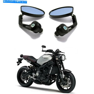 Mirror }nXSR900̂߂̔Ke[ubNJX^nho[̒[TChAr[~[ Anti-Glare Black Custom Handlebars End Side Rear View Mirrors For Yamaha XSR900