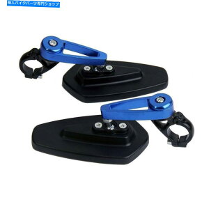 Mirror 2014-2017z_grom msx125̂߂̍̃I[goCu[̃Xeo[Gh~[ Black Custom Motorcycle Blue Stem Bar End Mirror For 2014-2017 Honda GROM MSX125