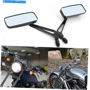 Mirror M8 / M10I[goCf̂߂̕ՓIȍ`̔wʐ}TCh~[ Black Rectangle Rear View Side Mirrors Universal for M8/M10 Motorcycle Model US
