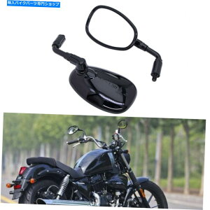 Mirror Harley Honda Scooter GV250pyAubN10mmI[oobNTCh~[E}[N Pair Black 10mm Oval Rearview Side Mirrors E Mark For Harley Honda Scooter GV250