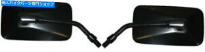 Mirror �~���[10mm���������`���E�i�y�A�j Mirrors 10mm Black Rectangle Left & Right (Pair)�y���s�A���i�z