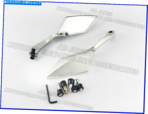 Mirror SOKO�E�B���O�T�C�h�~���[�V���o�[ABS�w�b�h�V���o�[�A���C�X�e�����j�o�[�T���A�_�v�^�[ Soko wing side mirrors silver abs head silver alloy stem universal adaptors�y���s�A���i�z