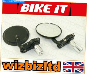 Mirror Black Phoenixo[Gh}Egjo[T~[MRU025̎]Ԃ̃yA Bikeit Pair of Black Phoenix Bar End Mounted Universal Mirrors MRU025