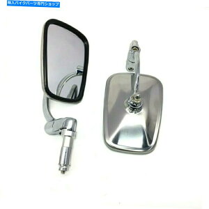 Mirror I[goCXNGA7/8 "22mmnho[GhTC[~[BMWpJtF[T[ Motorcycle Square 7/8" 22mm Handle Bar End RearView Mirrors Cafe Racer For BMW