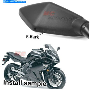 Mirror 1yAEmarkAt^[}[PbgAr[~[E400R 10-12 10 11 1 Pair eMark Aftermarket Rear View Mirrors For Kawasaki NINJA 400R 10-12 10 11