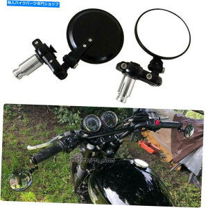 Mirror ̐܂肽3 "Eh7/8"nho[GhTCh~[}nFZ Honda CBR Black Foldable 3" Round 7/8" Handle Bar End Side Mirrors For Yamaha FZ Honda CBR