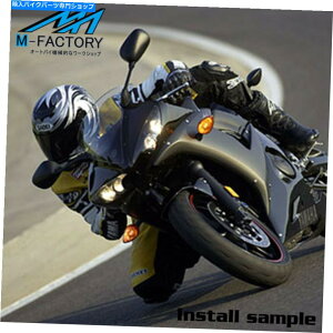 Mirror }nYZF R6 2003 2003̂߂̍e}[N̔wʐ}TCh~[yA Black E-mark Rear View Side Mirrors Pair For Yamaha YZF R6 2003 2004 2005