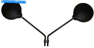 Mirror ミラー8mmブラックラウンド左右右ホンダSH50シティエクスプレス(ペア) Mirrors 8mm Black Round Left & Right Honda SH50 City Express (Pair)