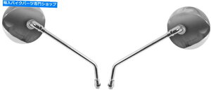Mirror ~[10mmNEhE胄}nXbhyAiyAj Mirrors 10mm Chrome Round Right Hand Yamaha Thread Pair (Pair)